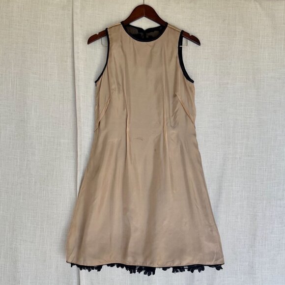 Leon Max Limited Edition Y2k Black Sleeveless Floral Applique Midi Dress Size 10 - Picture 14 of 17